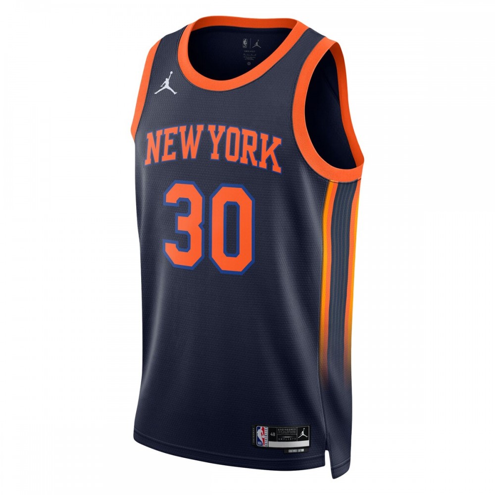 Julius Randle New York Knicks Jordan Brand 2022/23 Statement Edition Swingman Jersey - Navy - Image 2
