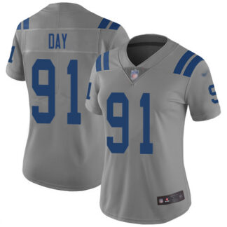 Nike Indianapolis Colts #91 Sheldon Day Gray Women’s Stitched NFL Limited Inverted Legend Jersey