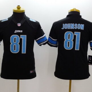 ultra‑ Nike Detroit Lions #81 Calvin Johnson Black Limited Kids Jersey ‑uniform
