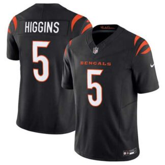 Men & Women & Youth Cincinnati Bengals #5 Tee Higgins Black F.U.S.E. Vapor Untouchable Limited Stitched Jersey