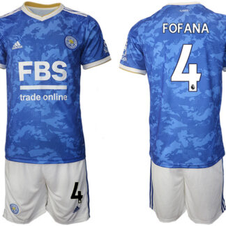 Men 2021-2022 Club Leicester City home blue 4 Adidas Soccer Jersey