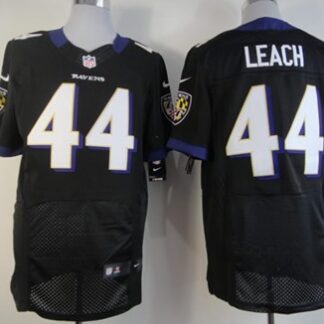 Nike Baltimore Ravens #44 Vonta Leach Black Elite Jersey