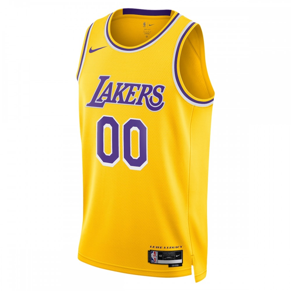 Los Angeles Lakers Nike Unisex 2022/23 Swingman Custom Jersey Gold - Icon Edition - Image 2