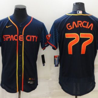 Astros 77 Luis Garcia Navy Nike 2022 City Connect Flexbase Jersey