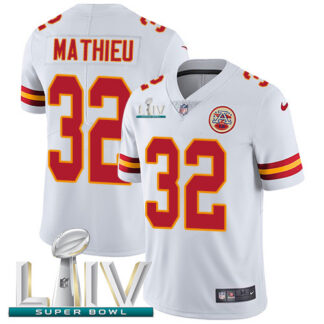 Nike Kansas City Chiefs #32 Tyrann Mathieu White Super Bowl LIV 2020 Men’s Stitched NFL Vapor Untouchable Limited J...