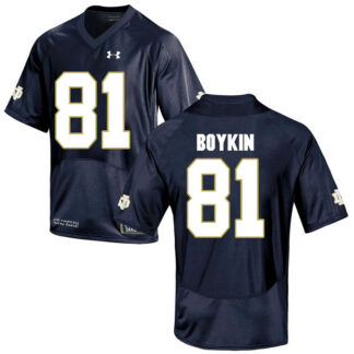 Notre Dame Fighting Irish 81 Miles Boykin Navy College Football Jersey DingZhi