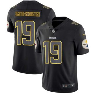Nike Steelers 19 JuJu Smith Schuster Black Vapor Impact Limited Jersey Dyin