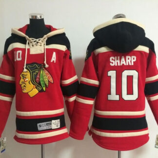 ultra‑ Youth Chicago Blackhawks #10 Patrick Sharp Red Hoodie ‑uniform