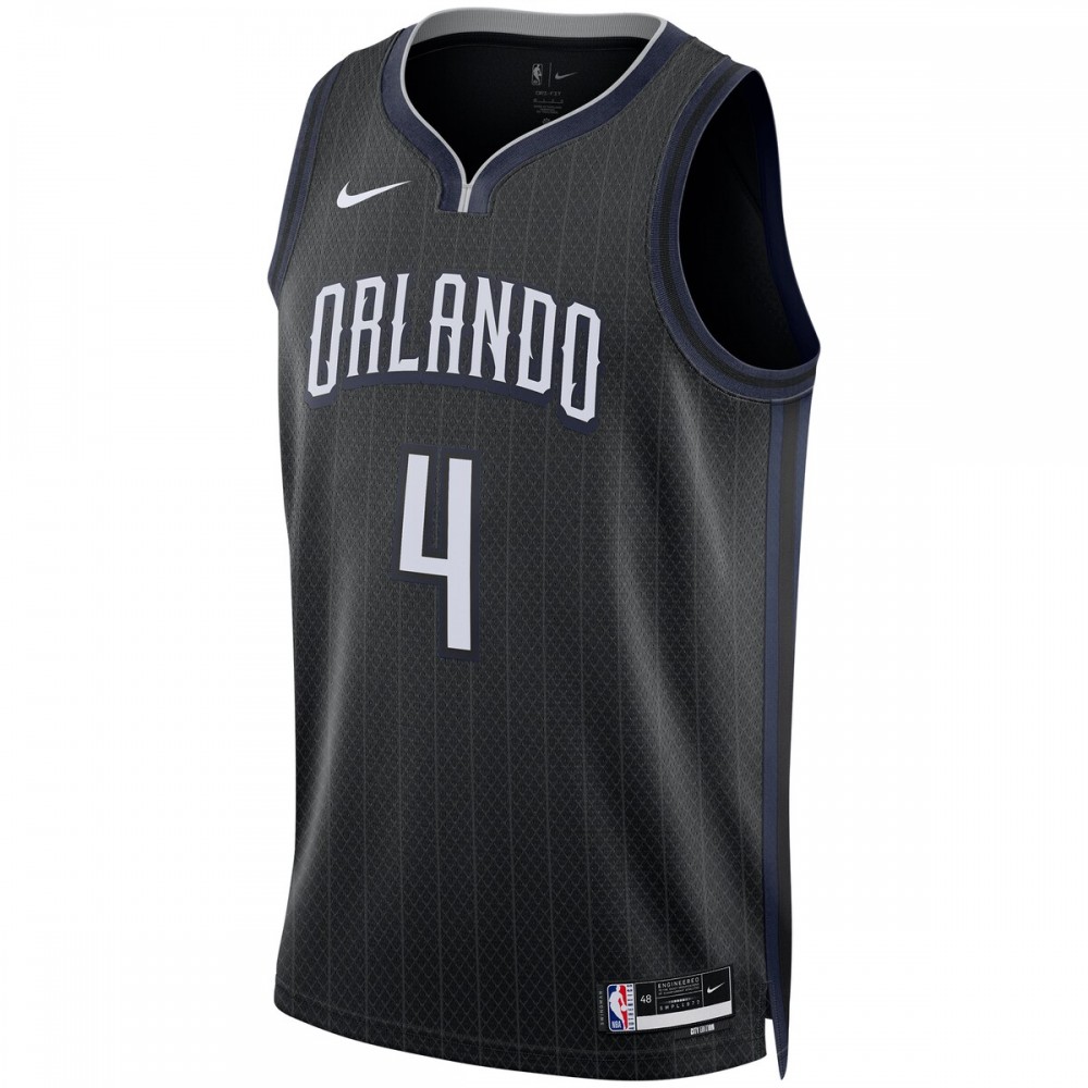 Jalen Suggs Orlando Magic Nike Unisex 2022/23 Swingman Jersey - City Edition - Black - Image 2