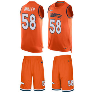 Nike Denver Broncos #58 Von Miller Orange Team Color Men’s Stitched NFL Limited Tank Top Suit Jersey