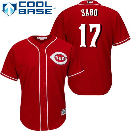 Cincinnati Reds #17 Chris Sabo Red Cool Base Stitched Youth MLB Jersey