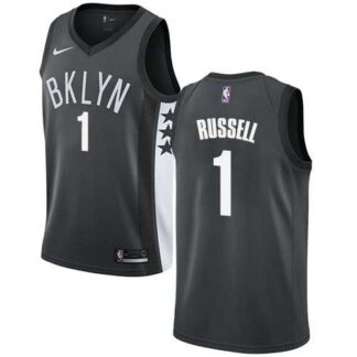 Men’s Nike Brooklyn Nets #1 D’Angelo Russell Gray NBA Swingman Statement Edition Jersey
