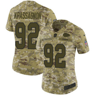 Nike Kansas City Chiefs #92 Tanoh Kpassagnon Camo Women’s Stitched NFL Limited 2018 Salute to Service Jersey