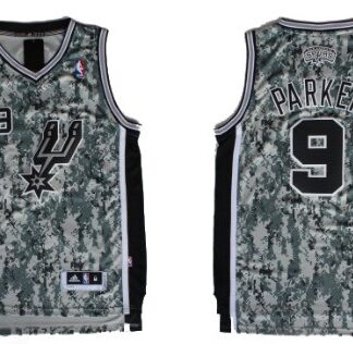 San Antonio Spurs #9 Tony Parker Revolution 30 Swingman Camo Jersey