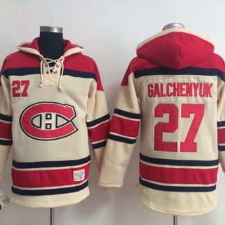 Old Time Hockey Montreal Canadiens #27 Alex Galchenyuk Cream Hoodie