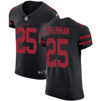 Nike San Francisco 49ers #25 Richard Sherman Black Alternate Men’s Stitched NFL Vapor Untouchable Elite Jersey