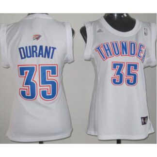 Cheap Women Oklahoma City Thunder 35 Kevin Durant White Swingman Jersey
