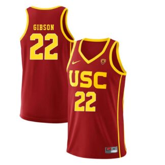 USC Trojans 22 Taj Gibson Red College Basketball Jersey Dzhi
