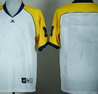 Men's Michigan Wolverines Customized White Jersey