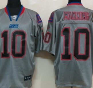Nike New York Giants #10 Eli Manning Lights Out Gray Elite Jersey