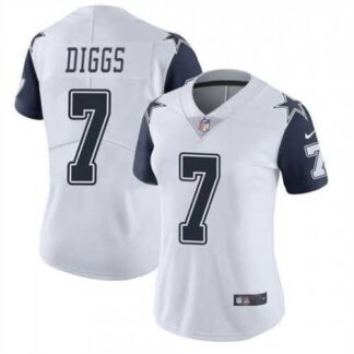 Women's Dallas Cowboys #7 Trevon Diggs White Thanksgiving Vapor Untouchable Limited Stitched Jersey