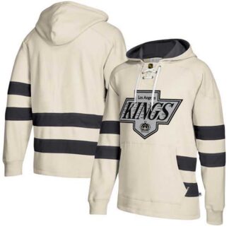 Customized Men's Los Angeles Kings Cream All Stitched Hooded Sweatshirt