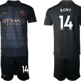 Men 2020-2021 club Manchester City away 14 black Soccer Jerseys