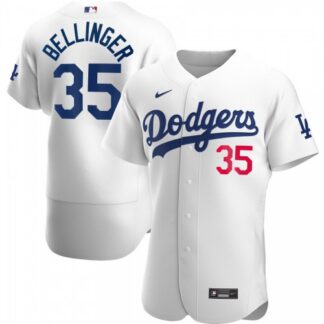 Los Angeles Dodgers #35 Cody Bellinger Men’s Nike White Home 2020 Authentic Player MLB Jersey