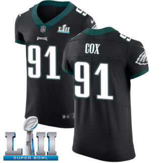 Nike Philadelphia Eagles #91 Fletcher Cox Black Alternate Super Bowl LII Men’s Stitched NFL Vapor Untouchable Elite...