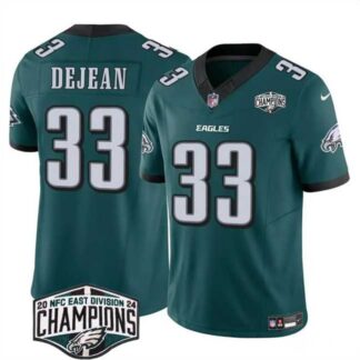 Men's Philadelphia Eagles #33 Cooper DeJean Green 2024 New NFC East Champions F.U.S.E. Vapor Untouchable Limited St...