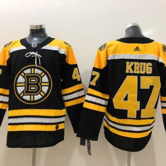 Boston Bruins 74 Krug Black Adidas Stitched Jersey