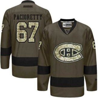 Glued Montreal Canadiens #67 Max Pacioretty Green Salute to Service NHL Jersey