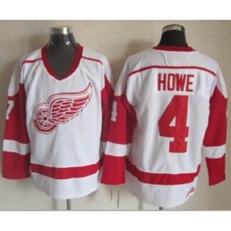Detroit Red Wings #4 Gordie Howe White CCM Throwback Stitched NHL Jersey