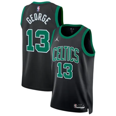 Women's Boston Celtics #13 Paul George Black Statement Edition Basketball Jersey