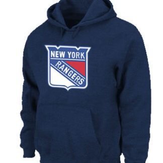 New York Rangers Big x26 Tall Logo Pullover Hoodie Blue