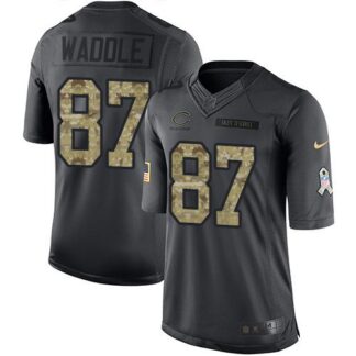 Nike Chicago Bears #87 Tom Waddle Black Men’s Stitched NFL Limited 2016 Salute to Service Jersey