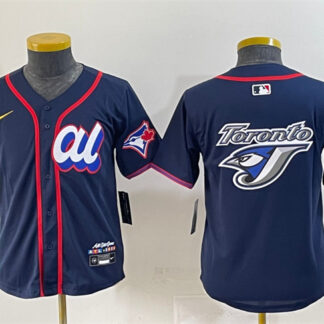 Youth American League Toronto Blue Jays Team Big Logo Navy 2025 All-Star Edition Limited Stitched Baseball Jersey
