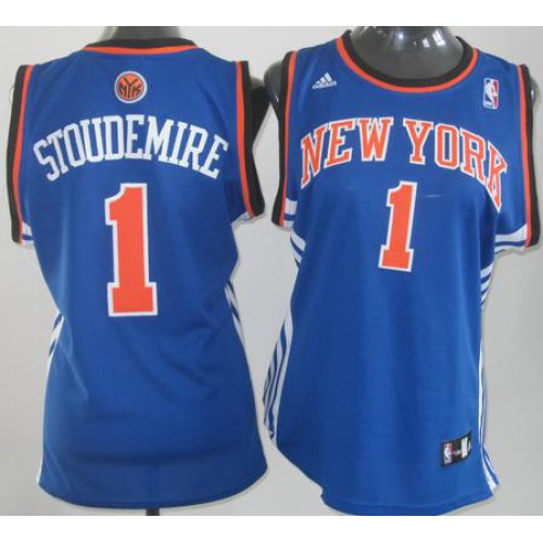 Cheap Women New York Knicks 1 STOUDEMIRE Blue Swingnman NBA Jerseys
