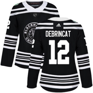 Adidas Chicago Blackhawks #12 Alex DeBrincat Black Authentic 2019 Winter Classic Women’s Stitched NHL Jersey