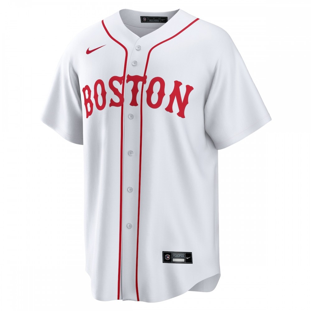 J.D. Martinez Boston Red Sox Nike 2021 Patriots' Day Official Replica Player Jersey - White - Image 2
