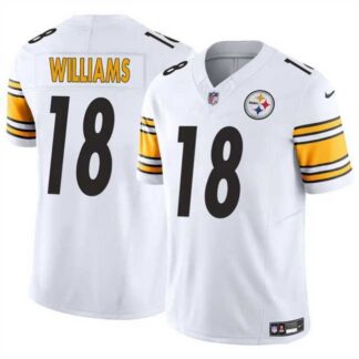 Men & Women & Youth Pittsburgh Steelers #18 Mike Williams White 2024 F.U.S.E. Vapor Untouchable Limited Stitched Je...
