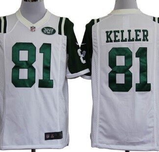 Nike New York Jets #81 Dustin Keller White Game Jersey