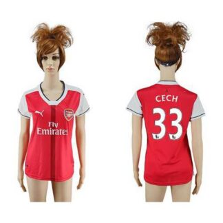 Women’s Arsenal #33 Cech Home Soccer Club Jersey