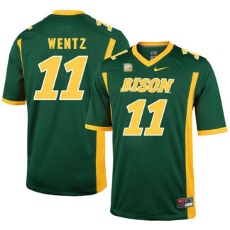 North Dakota State Bison 11 Carson Wentz Green College Football Jersey Dzhi