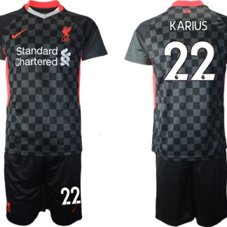 Men 2020-2021 club Liverpool Second away 20 black Soccer Jerseys
