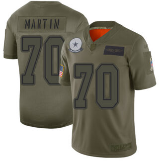 Nike Dallas Cowboys #70 Zack Martin Camo Men’s Stitched NFL Limited 2019 Salute To Service Jersey