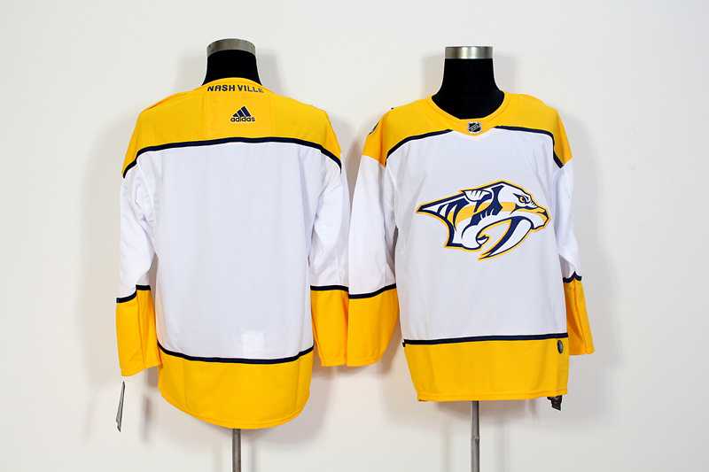 Nashville Predators Blank White Adidas Stitched Jersey