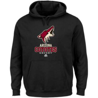 Men's Phoenix Coyotes Majestic Critical Victory VIII Fleece Hoodie - Black