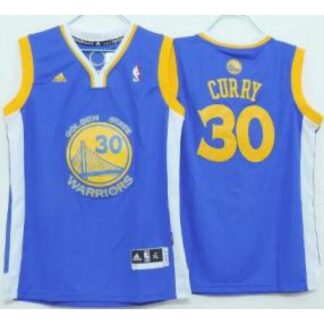 Kids Golden State Warriors 30 Stephen Curry Blue Revolution 30 Swingman NBA Jerseys Cheap