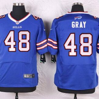 Men's Buffalo Bills #48 MarQueis Gray Royal Blue Team Color NFL Nike Elite Jersey
